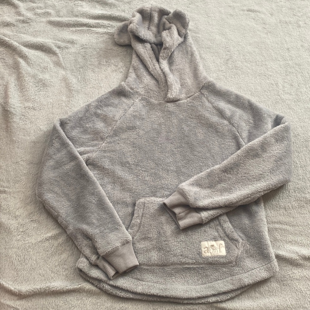 soft grey hoodie with ears